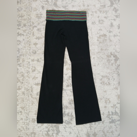 PINK Victoria's Secret  Vintage Y2K Womens Foldover Flare Yoga Leggings ~ Size M - Picture 8 of 11